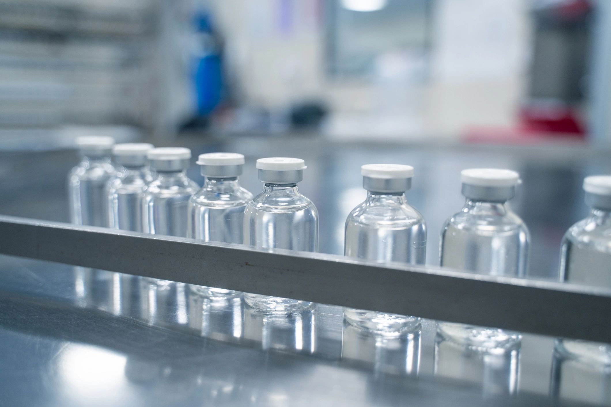 Bottling and laboratory production line representing personal care manufacturing